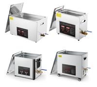 VEVOR Nettoyeur à ultrasons 50 L – 840 W 40 kHz, inox, panier, affichage numérique, roues