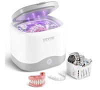 VEVOR Nettoyeur à Ultrasons pour Prothèses Dentaires et Bijoux 180 mL avec UV