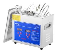 VEVOR Nettoyeur A Ultrasons Professionel 3L,Nettoyeur ultrasons 120W 220V,Ultrasonic Cleaner chauffage à 80 Degrés pour les bijoux,les lab,les équipements dentaires et industriels. Inox