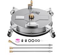 VEVOR Nettoyeur de Surface Haute Pression 41,9 cm Sols Dessous de Véhicule | Accessoire pour Nettoyeur Haute Pression, Béton, Terrasse, Trottoir, Allée, en Inox, 276 bar Max, avec Roues, Raccord 1/4 po
