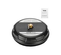 VEVOR Nettoyeur de Surface pour Nettoyeur Haute Pression 385 mm, Accessoire Nettoyeur Sol en Plastique sur Roues, 206 Bar Max. connecteur 0,635 cm 2 Buses de pulvérisation pour béton, Trottoir, Noir