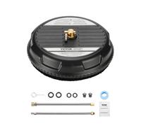 VEVOR Nettoyeur de surface pour nettoyeur haute pression 385 mm, accessoire nettoyeur sol en plastique sur roues, 275 bar max. connecteur 0,635 cm 2 buses de pulvérisation 2 tiges extension pour béton