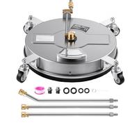 VEVOR Nettoyeur de Surface pour Nettoyeur Haute Pression 41,9 cm avec Roues, Accessoire pour Béton, Terrasse, Allée et Dessous de Véhicule, en Inox, 276 bar Max, Raccord Rapide 1/4 po, Lance Rallongée