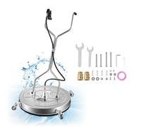 VEVOR Nettoyeur de Surface pour Nettoyeur Haute Pression 76,2 cm avec Roues, Acier Inox, Accessoire pour Béton, Terrasse, Trottoir et Allée, 276 bar Max., Poignée Surélevée, Raccord Rapide 3/8 pouce