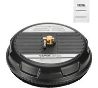 VEVOR Nettoyeur haute pression 385 mm, embout de nettoyage de surface en plastique sur roues, 276 bars max. 0,635 cm raccord, 2 buses de pulvérisation pour béton, trottoir, noir