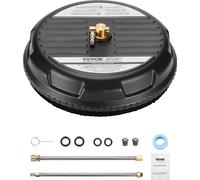 VEVOR Nettoyeur haute pression 385 mm, nettoyeur de surface en plastique sur roues, max. 276 bar, raccord 0,635 cm 2 buses de pulvérisation 2 tiges de rallonge pour béton