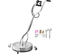 VEVOR Nettoyeur haute pression 550 mm, avec 4 roues, 276 bar, raccord rapide 9,5 mm, 2 gicleurs, double poignée, pour béton, terrasse, trottoir