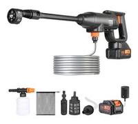 VEVOR Nettoyeur haute pression sans fil 21 V – 580 PSI (40 bar), 4 L/min, Batterie 4,0 Ah