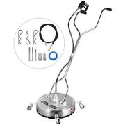 VEVOR Nettoyeur Haute Pression Surface de Nettoyage 21po Nettoyeur de Surface Boîtier Acier Inoxydable Nettoyeur de Sol Tige Rotative Nettoyeur Pression Poignée Réglable Mouvement Fluide Terrasse