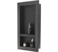 VEVOR Niche Encastrable Salle de Bain, 10,16x40,64x71,12 cm, Niche Douche Encastrable Murale Étagères Organisateur de Rangement Moderne, pour Stockage de Savon, Shampoing, Douche, Salle de Bains, Noir