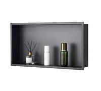 VEVOR Niche Douche Encastrable Salle de Bain Murale Inox 10,2x33x63,5 cm Noir