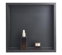 VEVOR Niche Douche Encastrable, 10x33x33 cm, Niche Murale en Acier Inoxydable, Étagère de Salle de Bain Moderne Étanche, Facile à Nettoyer, pour Stockage Savon Shampoing Douche Salle de Bains, Noir