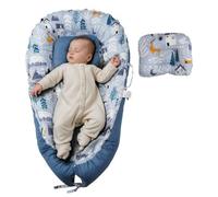 VEVOR Nid d'ange pour nouveau-né avec appui-tête, lits bébés cocons, 100 % coton, nid de chaise longue avec 2 housses double face, siège de sol portable pour bébé avec sac de transport, pour maison