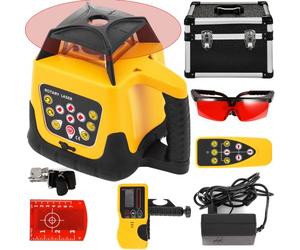 VEVOR Niveau Laser Autonivelant Balayage Rotative à 360° Laser Ligne Verticale Horizontale Module Laser Rotatif Auto-Alignement Précision ± 20" Faisceau Rouge Distance de Travail 100 m 20 Heures Jaune