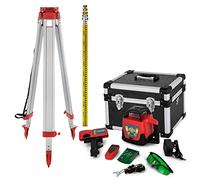 VEVOR Niveau Laser Rotatif avec Trépied et Mire Portée 500 m Vert Autonivelant 360° 1,65 m Télescopique 5 m Mire pour Construction Bâtiments Professionnels Maçonnerie Clôtures Entrepreneurs Fondations