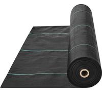 VEVOR Non-tissé de protection contre les mauvaises herbes pour le jardin 1,2 x 15,2 m, Non-tissé de protection contre les mauvaises herbes en PP tissé résistant à la corrosion et à la déchirure pour l