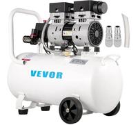 VEVOR Oil Free Air Compressor Silent Compressed Air Compressor Workshop Tool for Home Repair, Tyre Inflating (50L 750W, 116 PSI)