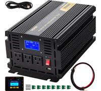VEVOR Onduleur, 2000 W amélioré, convertisseur de voiture DC 12 V vers AC 120 V pour camion, camping-car, voiture, bateau, voyages, camping