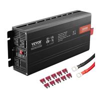 VEVOR Onduleur à Onde sinusoïdale modifiée, 3000 W, CC 12 V à CA 230 V, écran LCD, avec 3 Prises CA, 2 Ports USB, 1 Port de Type C, 10 fusibles de Rechange, pour équipements ménagers de Grande Taille