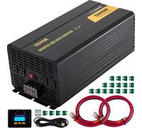 VEVOR Onduleur à Onde Sinusoïdale Modifiée 5000 W Onduleur CC 12 V vers CA 120 V, avec Télécommande LCD et Câble, Indicateur LED, Ventilateur Refroidissement, pour Camion, Camping-car, Voiture, Bateau