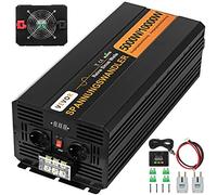 VEVOR Onduleur à onde sinusoïdale pure, 5000 W 10000 W, convertisseur de tension DC 24 V à 230 V AC écran LCD USB ventilateur de refroidissement à grande vitesse en aluminium avec télécommande filaire