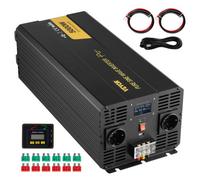 VEVOR Onduleur à Onde sinusoïdale Pure, 5000 W, onduleur de Voiture CC 12 V vers CA 230 V, avec Port USB, écran LCD, télécommande, Prise EU, pour Camping-Car, Camion, Voiture, système Solaire, Voyage