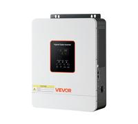 VEVOR Onduleur Hybride 3000 W Onduleur Solaire Hybride 24 V CC à 230 V CA Compatible Batterie Plomb-acide Lithium pour Systèmes Hors Réseau, Onde Sinusoïdale Pure Contrôleur Charge MPPT 80 A Intégré