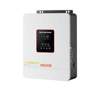 VEVOR Onduleur Hybride 3000 W Onduleur Solaire Hybride 24 V CC à 230 V CA Compatible Batterie Plomb-acide Lithium pour Systèmes Hors Réseau, Onde Sinusoïdale Pure Contrôleur Charge MPPT 80 A Intégré