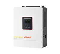 VEVOR Onduleur Hybride 4000 W Onduleur Solaire Hybride 24 V CC à 230 V CA Compatible Batterie Plomb-acide Lithium pour Systèmes Hors Réseau, Onde Sinusoïdale Pure Contrôleur MPPT 120 A Intégré Wi-Fi