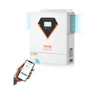 VEVOR Onduleur Solaire Hybride 3500 W Chargeur à Onde Sinusoïdale Pure Tout-en-Un, 24 V CC vers 220/230 V CA, avec Contrôleur Solaire MPPT 100 A Intégré, pour Systèmes Photovoltaïques Hors Réseau