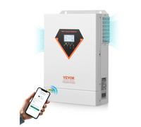 VEVOR Onduleur Solaire Hybride 6000 W Chargeur à Onde Sinusoïdale Pure Tout-en-Un, 48 V CC vers 220/230 V CA, avec Contrôleur Solaire MPPT 120 A Intégré, pour Systèmes Photovoltaïques Hors Réseau