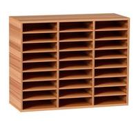 VEVOR Organisateur De Bureau 80x30,5x63cm 27 Compartiments Meuble à Courrier En MDF Bois