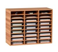 VEVOR Organisateur de Bureau en Bois Trieur de Fichiers 27 Compartiments Blanc