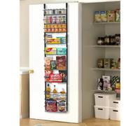 VEVOR Organisateur de garde-manger à suspendre sur la porte, étagère à épices murale à 9 niveaux, réglable, en acier robuste, pour assaisonnement, pour maison, cuisine, buanderie, salle de bain, noir