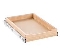 VEVOR Organiseur d'armoire coulissant 356 x 533 mm, tiroir coulissant cuisine en bois, étagère coulissante à fermeture douce, assemblage inférieur et latéral, pour cuisine, garde-manger, salle de bain