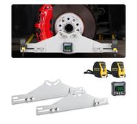 VEVOR Outil d'Alignement de Roue 2PCs, Plaque de Paralléllisme et de Carrossage en Acier Carbone avec Détecteur d'Angle Numérique et 2 Rubans à Mesurer, pour Voitures, Camions, SUV et Véhicules