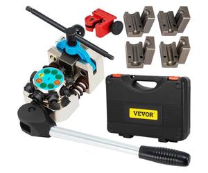 VEVOR Outil d'évasement de conduite de frein, simple, double et à bulles à 45° pour tubes 4,75 mm 6,35 mm 8 mm 9,5 mm adapté au métal souple des conduites en cuivre pour ateliers réparation automobile