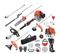 VEVOR Outils de Coupe Multifonction 6-en-1 Taille-haie à Essence 43cc Désherbeur