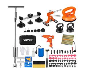VEVOR Outils de Débosselage sans Peinture 107PCs Kit Débosselage Carrosserie avec Pont Extracteur Doré Marteau Coulissant Pistolet et Bâtons à Colle Languettes Réparation de Carrosserie sans Dommage