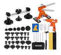 VEVOR Outils de Débosselage sans Peinture 56PCs Kit Débosselage Carrosserie Réparable 0,5-13,5 cm avec Pont et Extracteur Doré Pistolet à Colle Languettes pour Réparation de Carrosserie sans Dommage