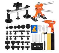 VEVOR Outils de Débosselage sans Peinture 56PCs Kit Débosselage Carrosserie Réparable 0,5-13,5 cm avec Pont et Extracteur Doré Pistolet à Colle Languettes pour Réparation de Carrosserie sans Dommage