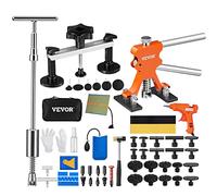 VEVOR Outils de Débosselage sans Peinture 69PCs Kit Débosselage Carrosserie avec Pont Extracteur Doré Marteau Coulissant Pistolet et Bâtons de Colle Languettes Réparation de Carrosserie sans Dommage