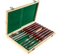VEVOR Outils Tournage pour Tour à Bois, 8 PCS, Ensemble Ciseaux à Bois Lame en Acier Rapide HSS, avec Étui de Rangement, Prise en Main Confortable, pour Projets de Sculpture sur Meubles