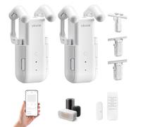 VEVOR Ouvre-rideau Électrique et Automatique Lot de 2PCs, Robot de Rideau Intelligent Contrôlé par APP et Télécommande, Compatible avec Alexa et Google Home, pour Tringles Romaines, Rails U/I