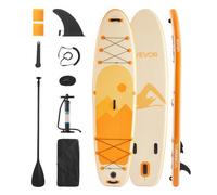 VEVOR Paddle Gonflable, 323 cm, Planche à pagaie Debout Sup, Ultra-légère, avec Accessoires de Pompe, pagaie, aileron, Sac à Dos, Laisse de Cheville, Sangle, Pont antidérapant pour Jeunes et Adultes