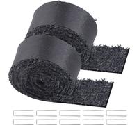 VEVOR paillage en caoutchouc, set de 2 paillassons en caoutchouc 3x0,11 m, chemin permanent en caoutchouc, bordure de jardin en paillage noir pour plantes, tapis de désherbage légumes et fleurs, voile