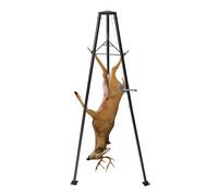 VEVOR Palan à Cerfs à Trépied, Capacité de Charge 226,8 kg, avec Treuil à Manivelle et Cintre Robuste, pour Levage, Nettoyage, Dépeçage de Gibiers de Chasse, Suspendre Alimentation à la Ferme, Noir