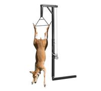 VEVOR Palan à Cerfs pour Attelage de Camion, Capacité de Charge 136 kg, avec Treuil à Manivelle, Récepteur 5 cm, Arbre Pivotant 360°, Hauteur Réglable, pour Chasse en Plein Air, Transport à la Ferme