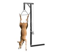 VEVOR Palan à Cerfs pour Attelage de Camion, Capacité de Charge 136 kg, avec Treuil à Manivelle, Récepteur 5 cm, Arbre Pivotant 360°, Hauteur Réglable, pour Chasse en Plein Air, Transport à la Ferme