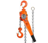 VEVOR Palan à Levier Manuel 1,5 T Palan à Chaîne à Cliquet Manutention Levage 5,8 m Acier au Carbone G80 Frein Weston Double Cliquet Guidage de Chaîne Crochet 360° pour Marchandises Garage Quai Usine